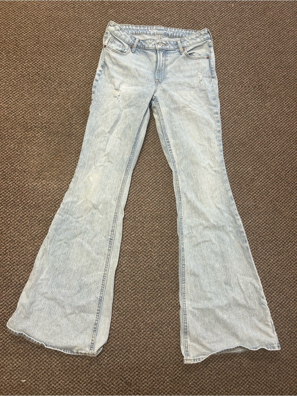 Tall Old Navy Light Blue Super Flare Jeans